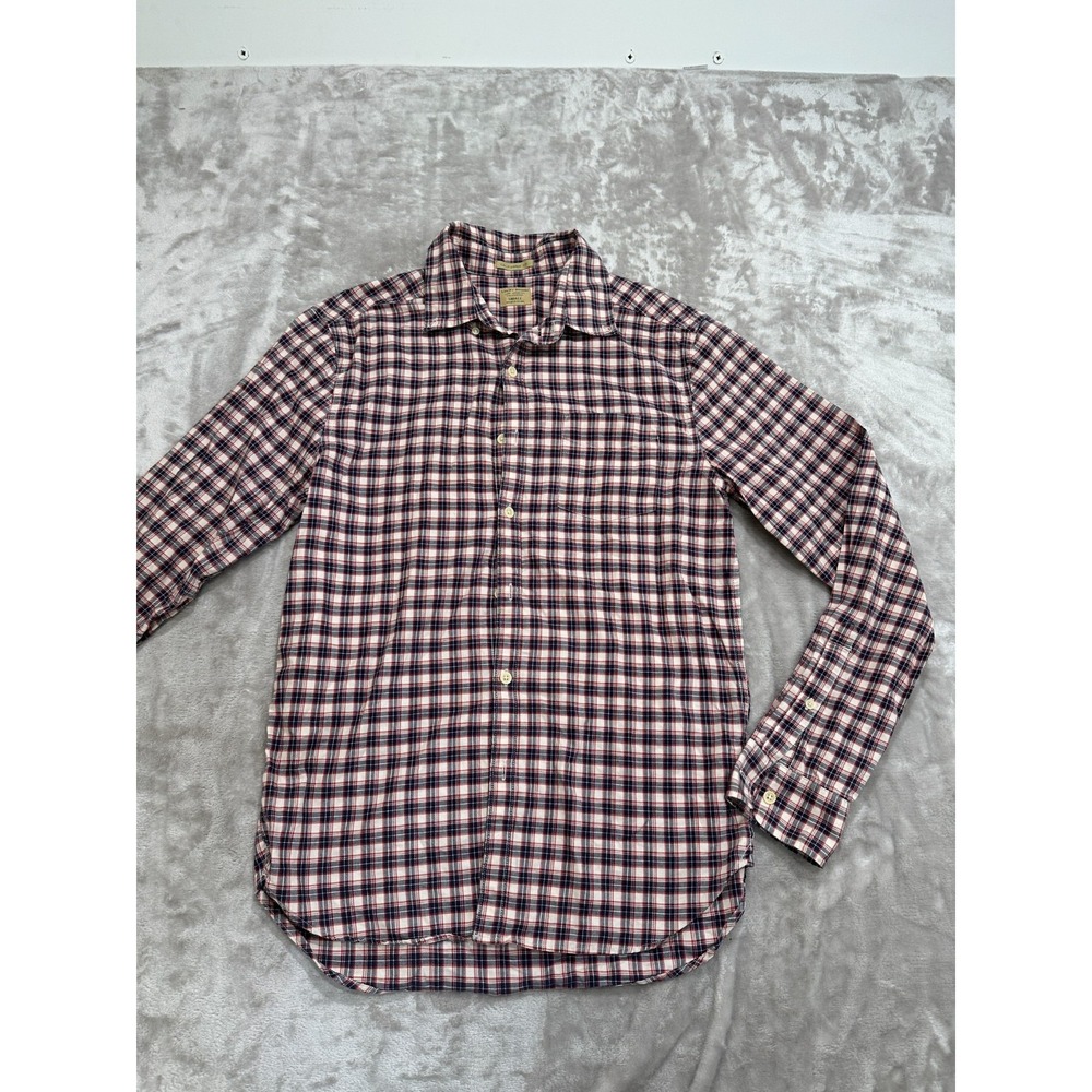 Lucky Brand Shirt Men's Size Small Plaid Long Sleeve Button Up Collared EUC